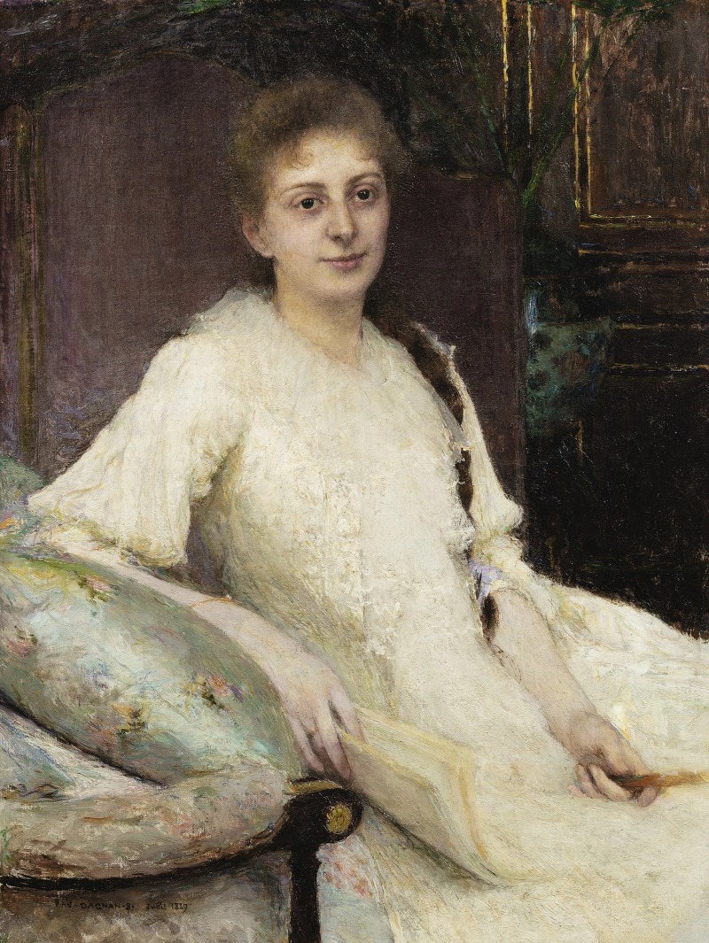Pascal-Adolphe-Jean Dagnan-Bouveret - Portrait of young woman