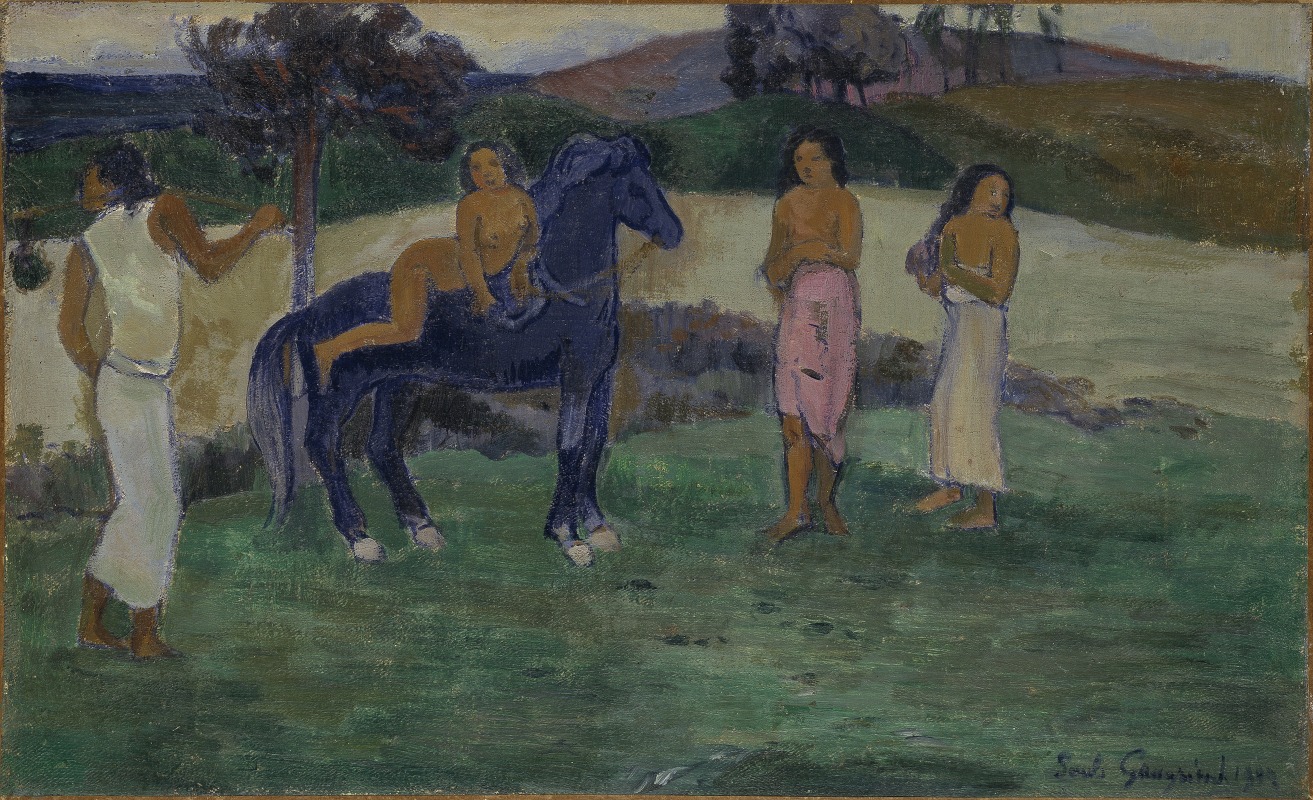 Paul Gauguin - Composition with Figures and a Horse
