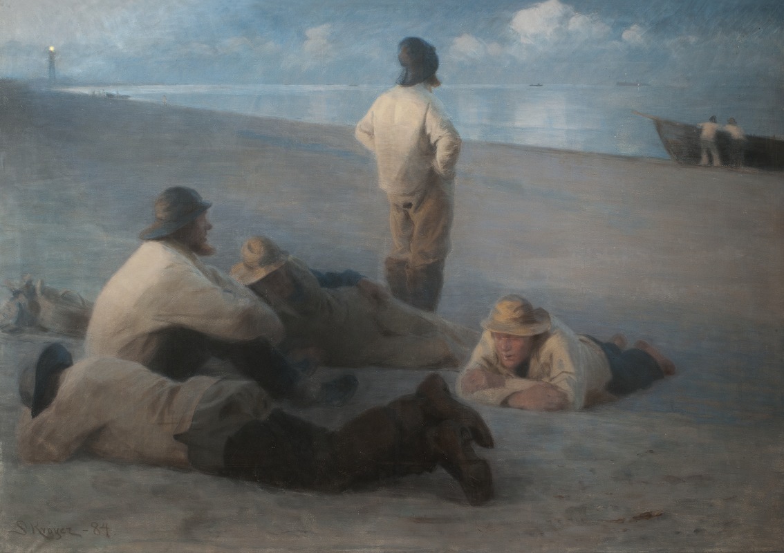 Peder Severin Krøyer - Summer Evening on the Beach at Skagen