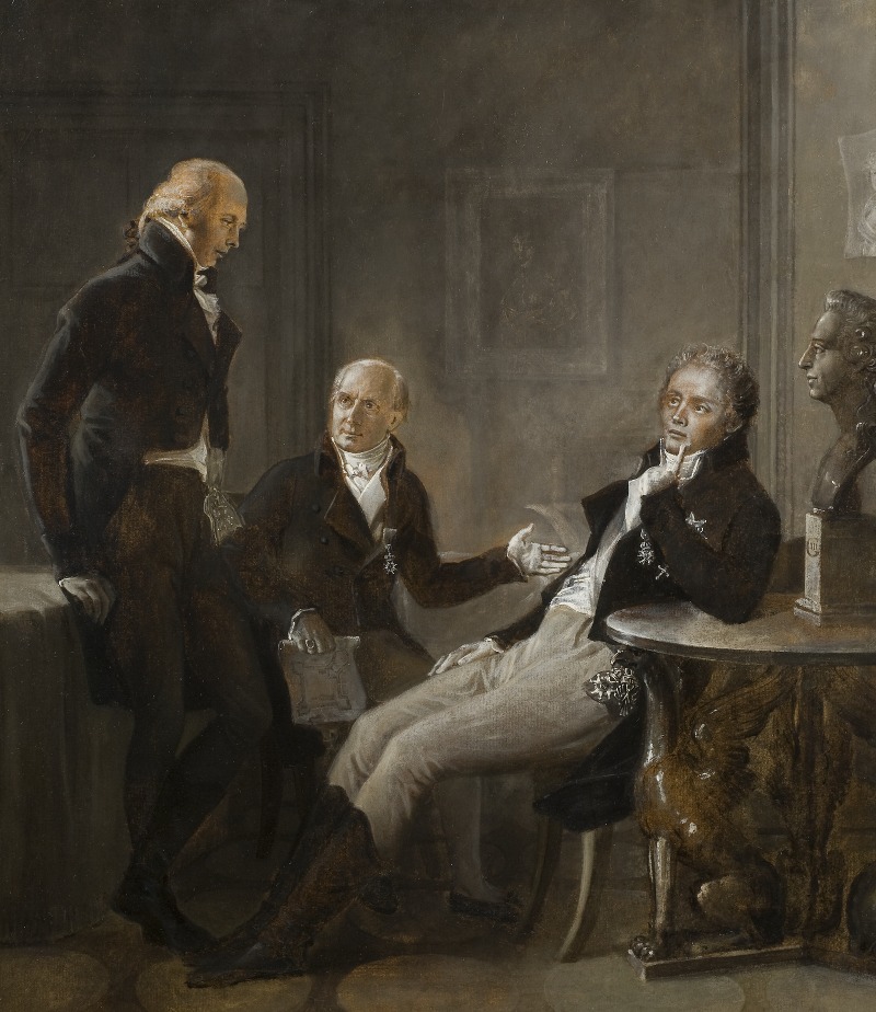 René Théodore Berthon - Johan Fredrik Aminoff, Johan Albrekt Ehrenström and Gustaf Mauritz Armfelt