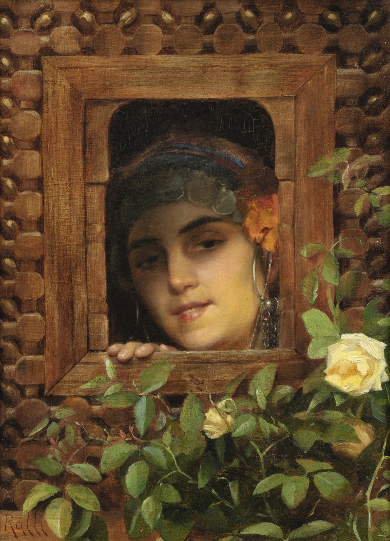 Theodoros Ralli - Young woman looking out the window