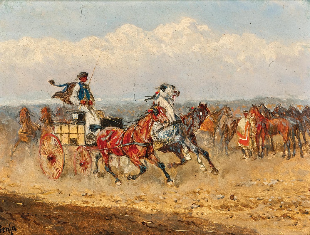 Alexander Von Bensa - Ungarischer Pferdemarkt