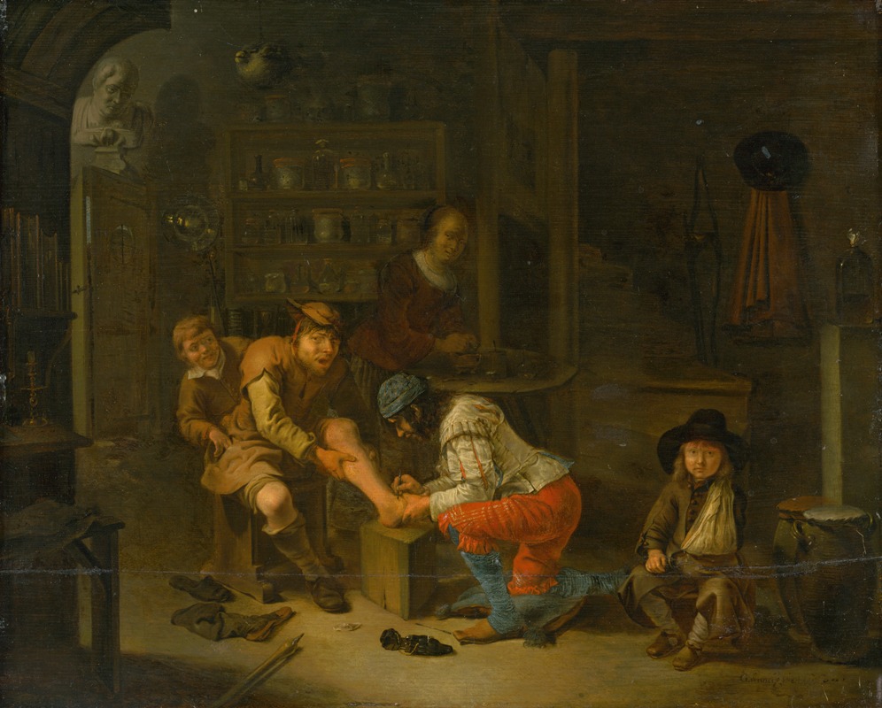 Gerrit Lundens - At the Apothecary’s