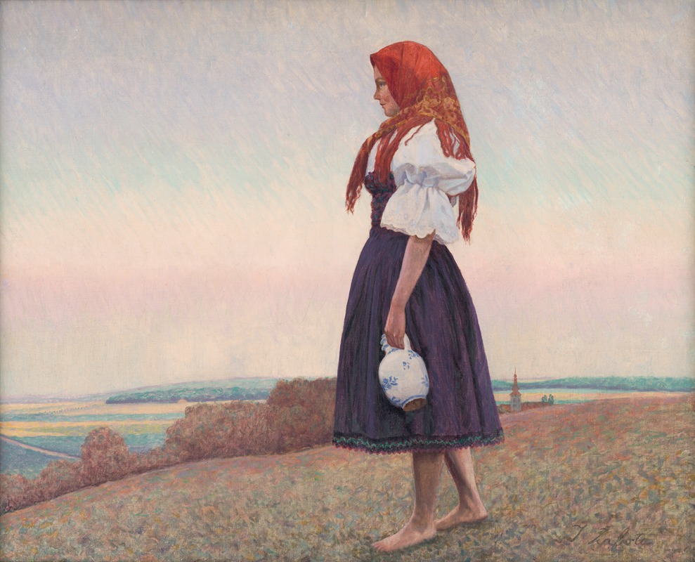 Ivan Žabota - A girl with a jug