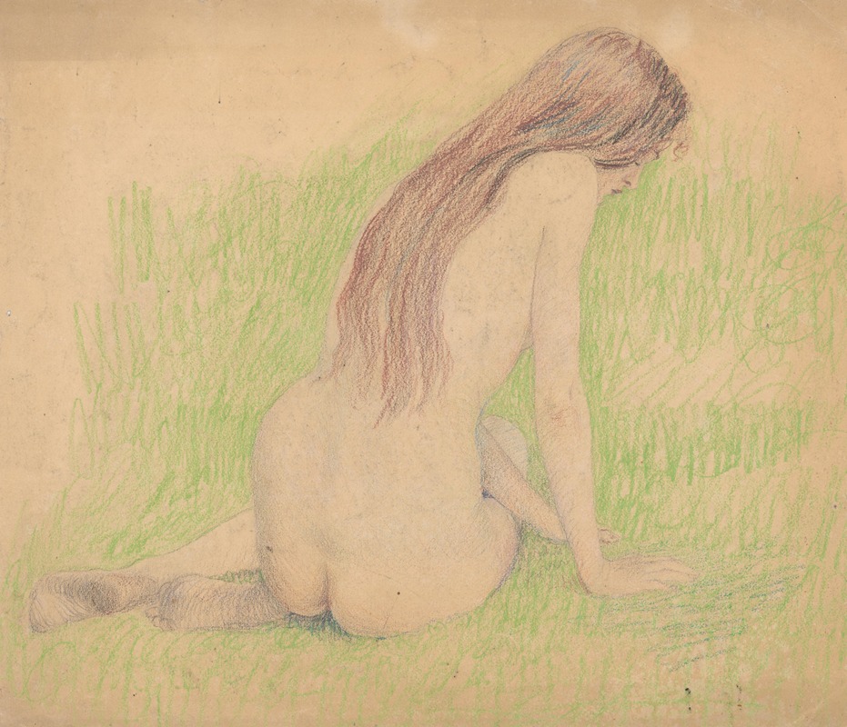 Ivan Žabota - Nude in a Meadow