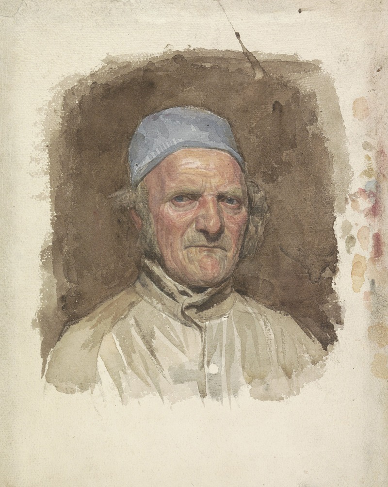 Jan Veth - Mansportret, met blauwe muts