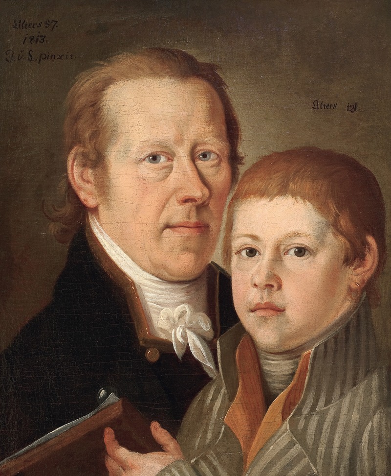 Johann Lederwasch - Selbstbildnis mit Sohn