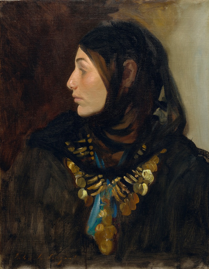 John Singer Sargent - Egyptian Woman (Coin Necklace)
