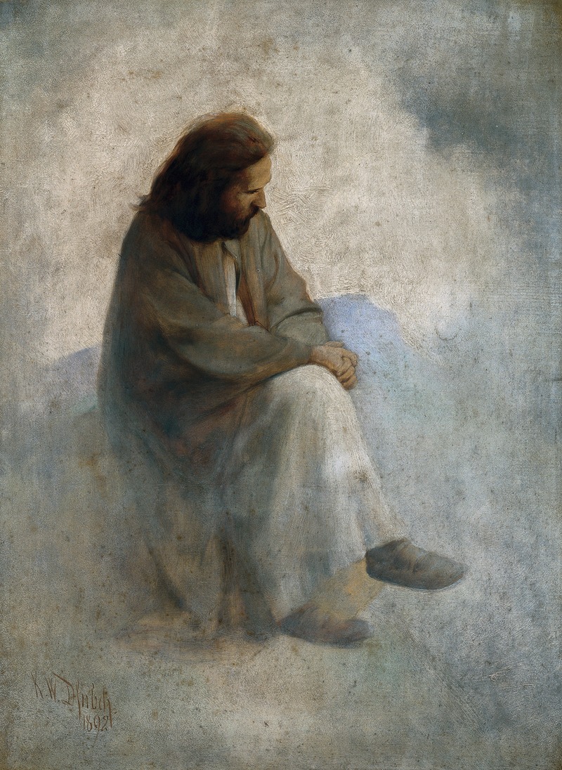 Karl Wilhelm Diefenbach - Self-portrait as Christ