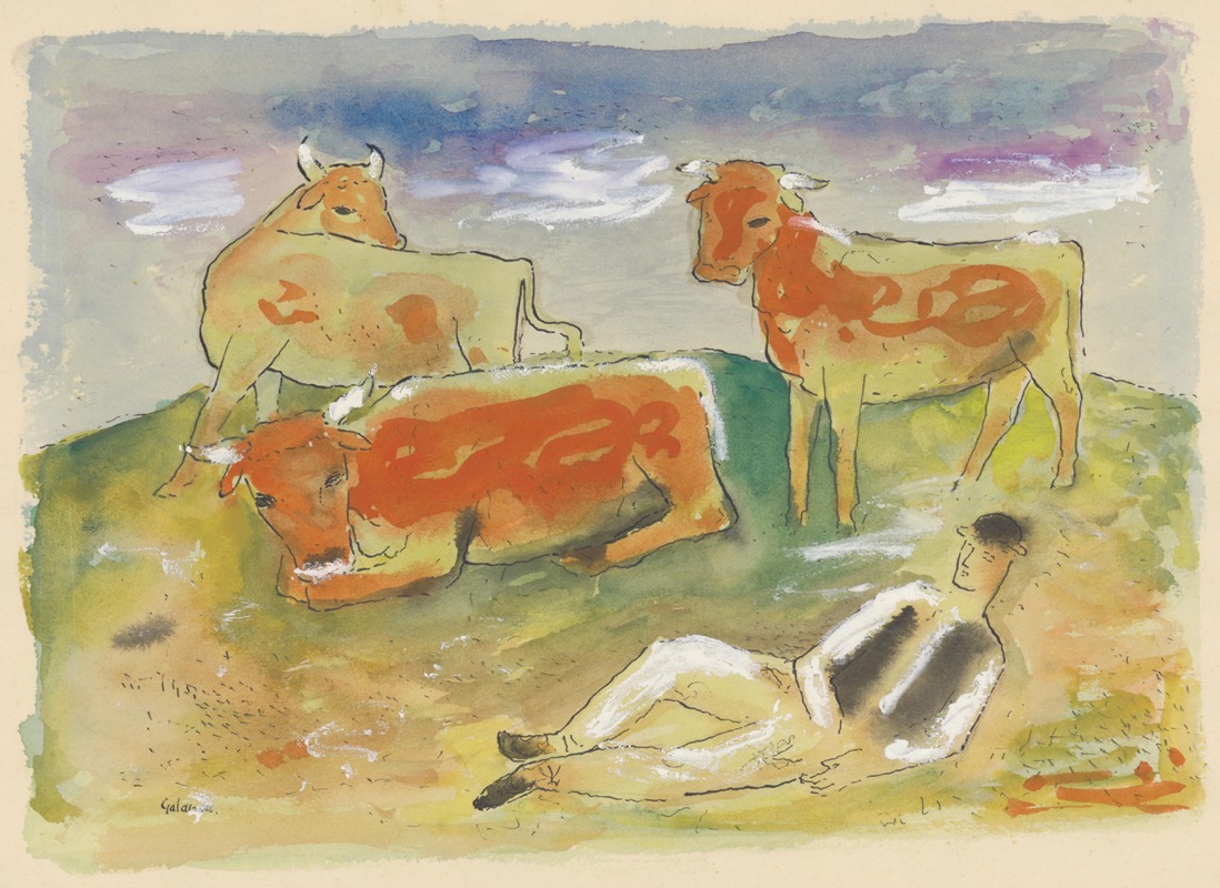Mikuláš Galanda - Herder with Cows