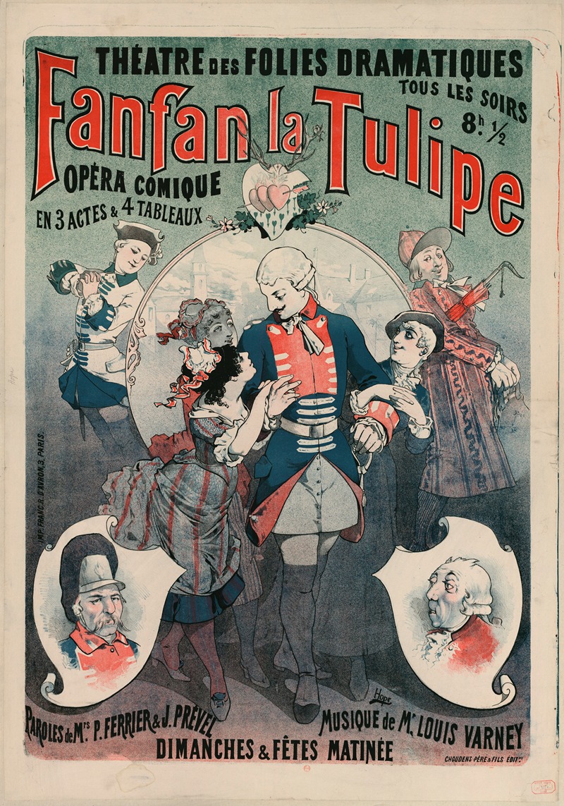 Léon Choubrac - Théatre des Folies dramatiques. Fanfan la Tulipe – opéra-comique en 3 actes