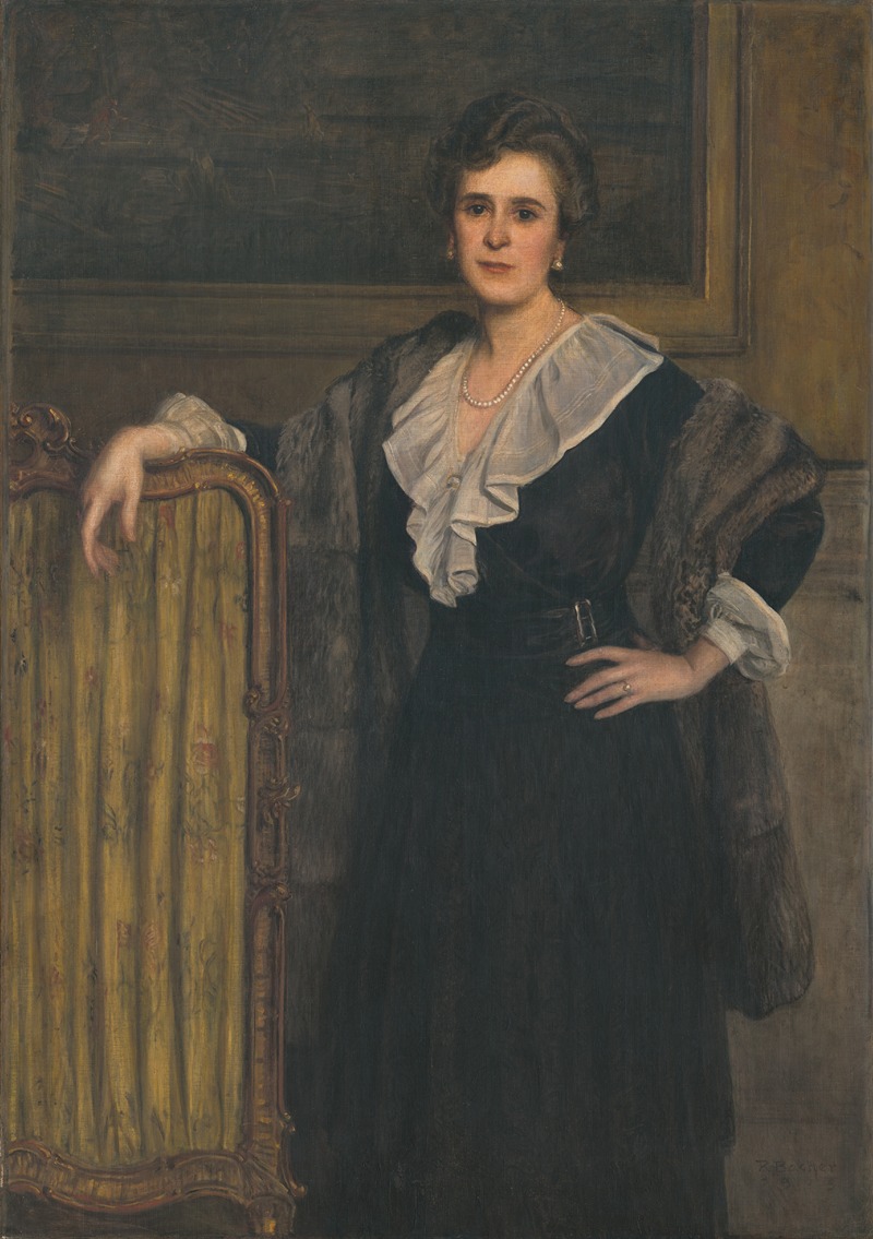 Rudolph Bacher - Portrait of a standing woman