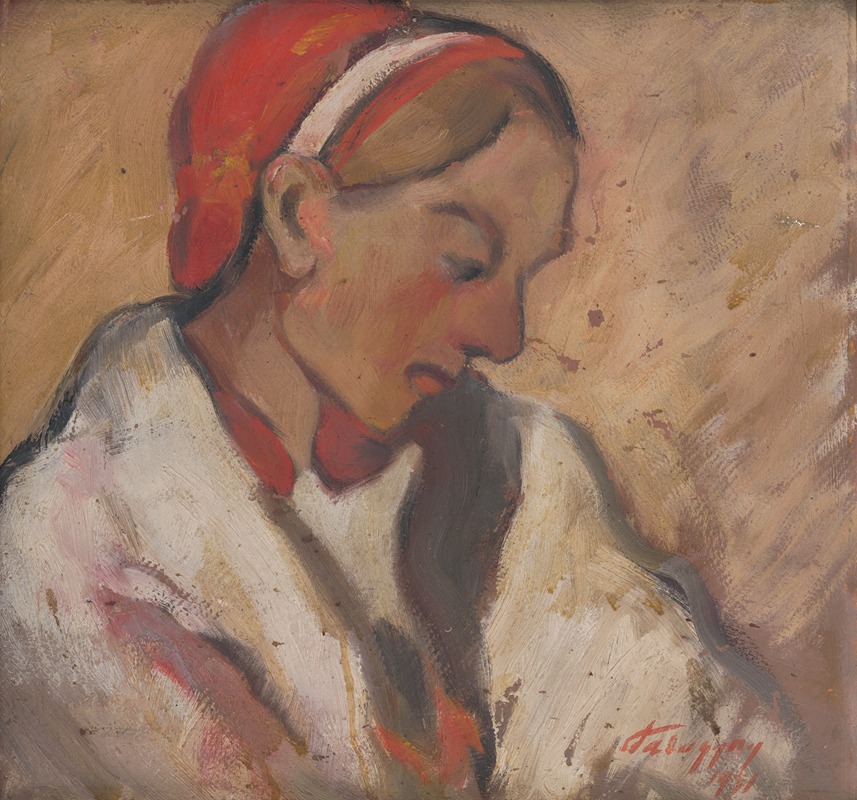 Zolo Palugyay - Girl in a Red Bonnet