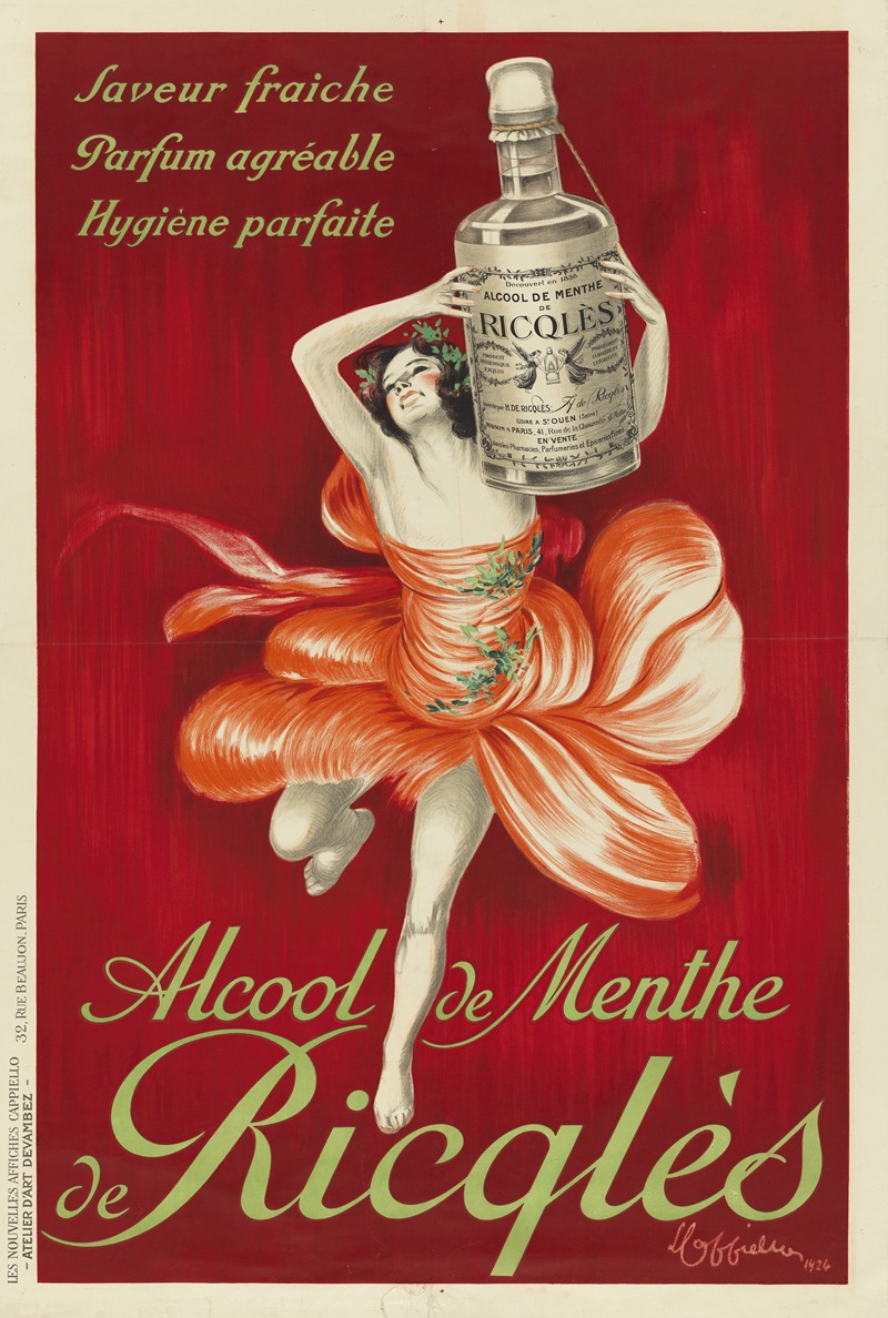 Leonetto Cappiello - Alcool de menthe de Ricqlès