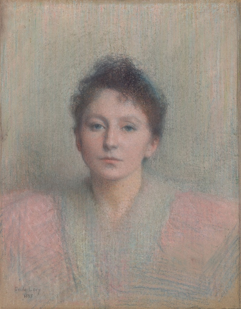 Émile Lévy - Portrait of a Young Woman