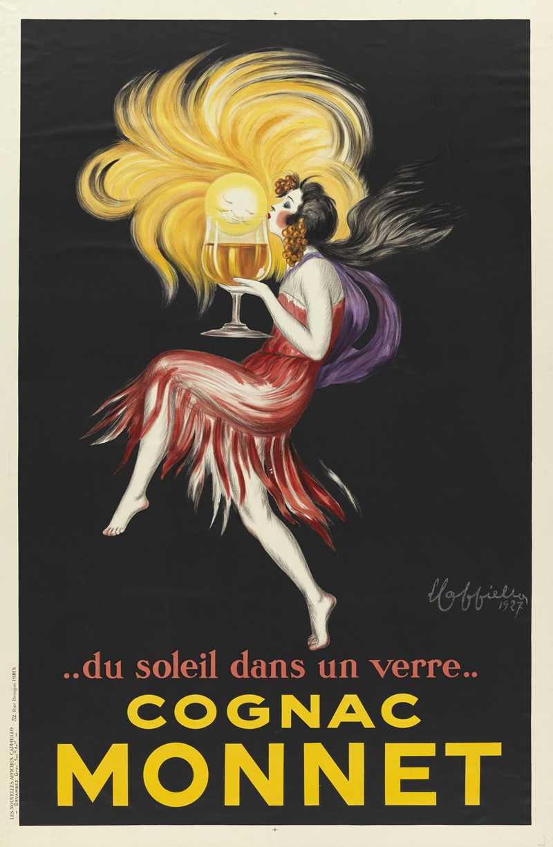 Leonetto Cappiello - Du soleil dans un verre. Cognac Monnet