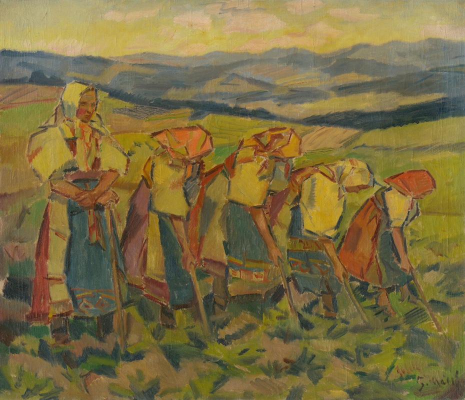 Gustáv Mallý - Okopávačky (Ženy na poli)