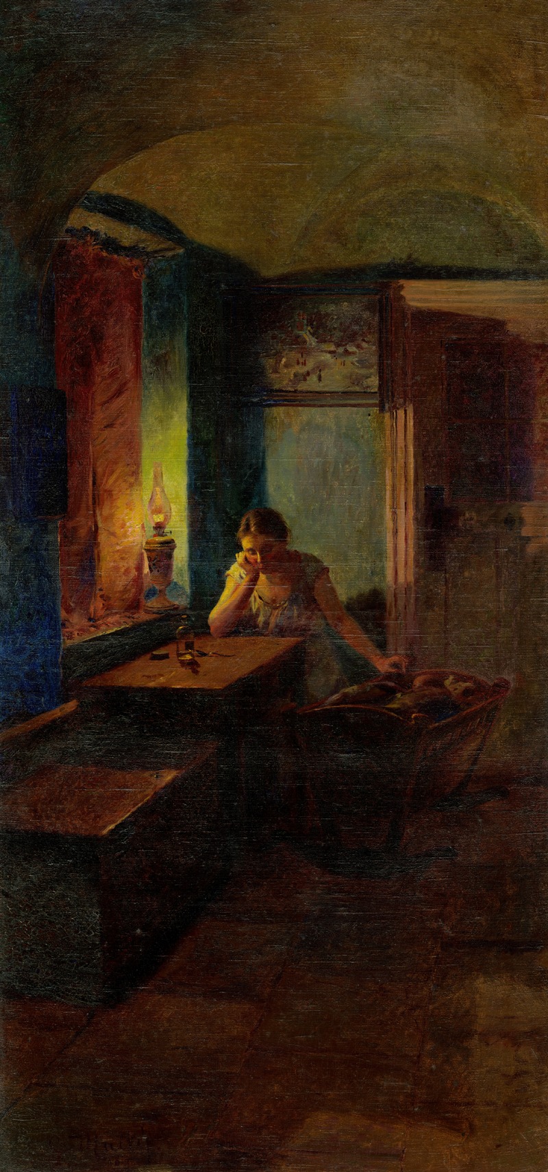 Gustáv Mallý - Over a Sick Child