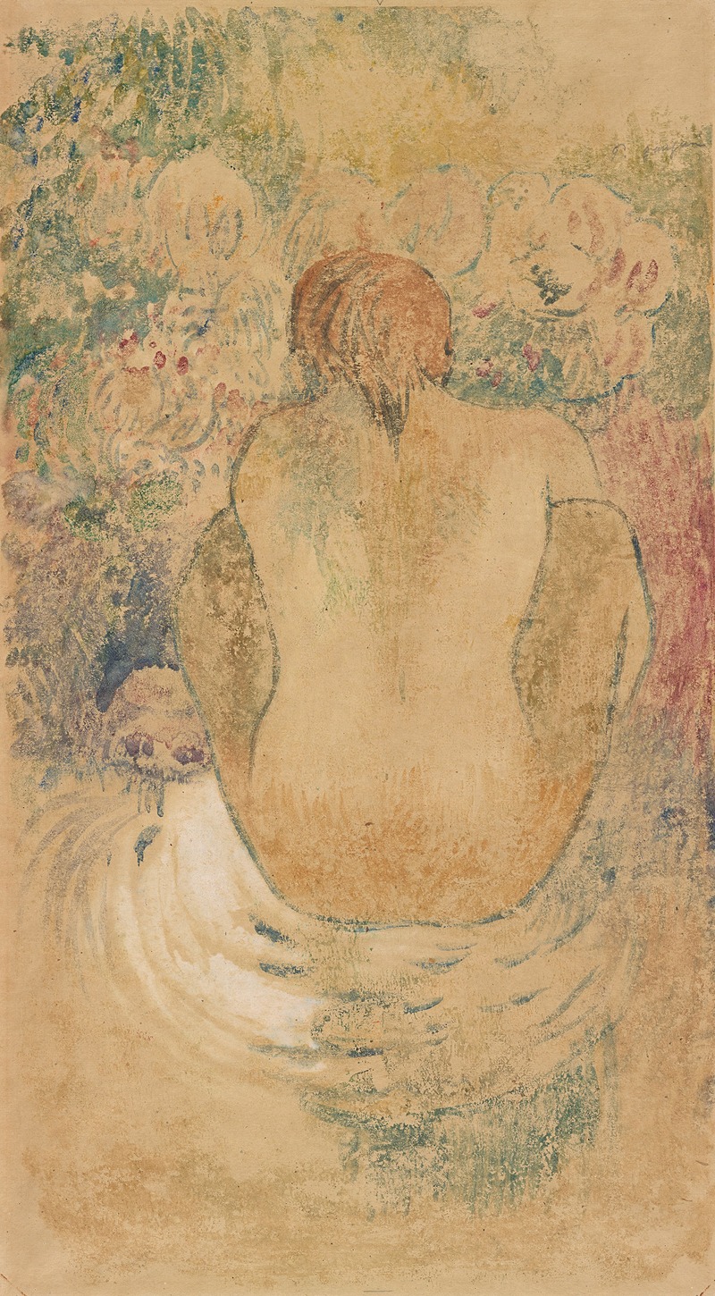 Paul Gauguin - Crouching Tahitian Woman Seen from the Back