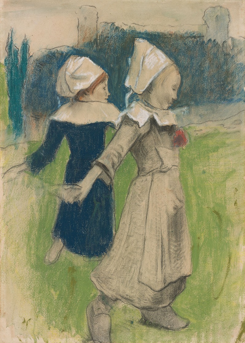 Paul Gauguin - Study for Breton Girls Dancing, Pont-Aven
