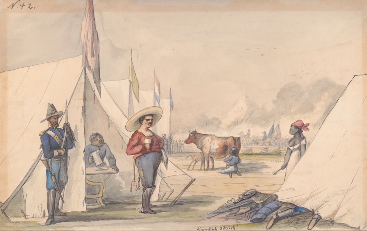 Adolph Metzner - Camp of General Alexander McDowell McCook near Stevenson, Alabama, summer 1862