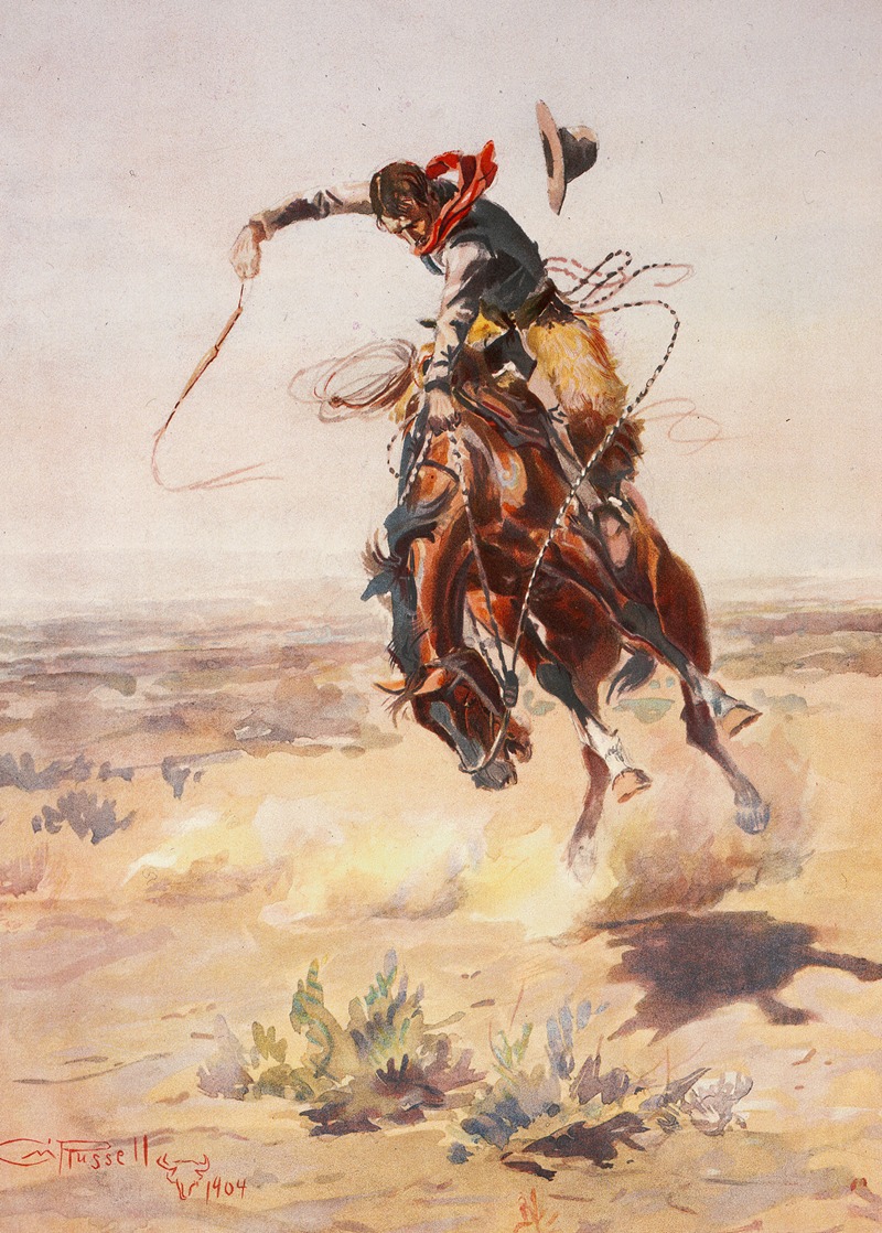 Charles Marion Russell - A bad hoss
