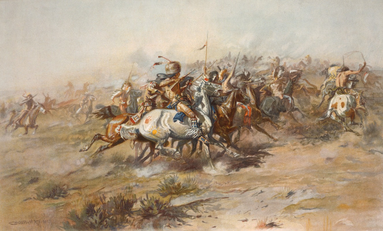 Charles Marion Russell - The Custer fight