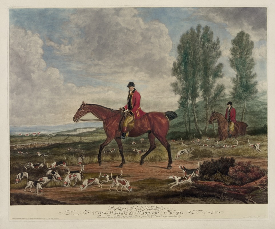 Richard Barrett Davis - Richard Davis, huntsman to his majesty’s harriers, 1789-1812