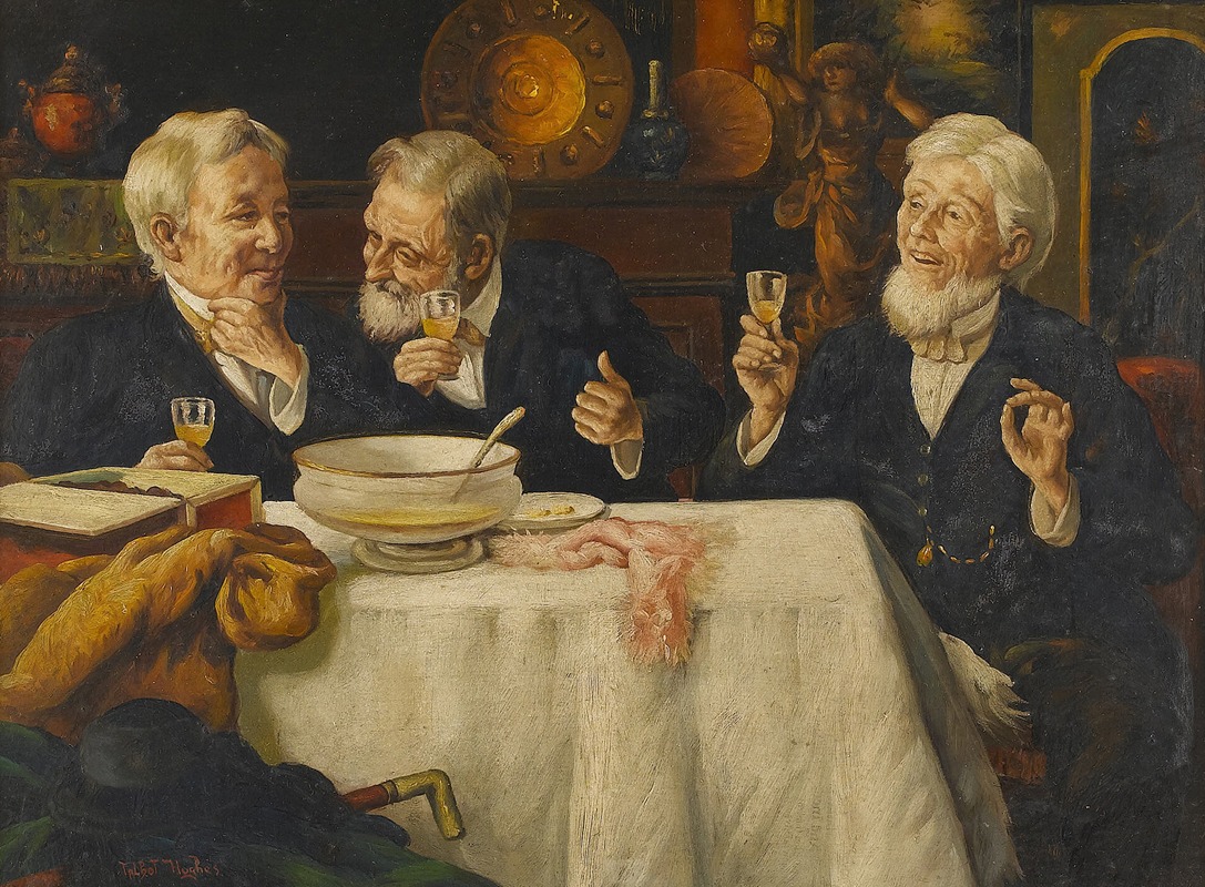 Talbot Hughes - Three Men Dining