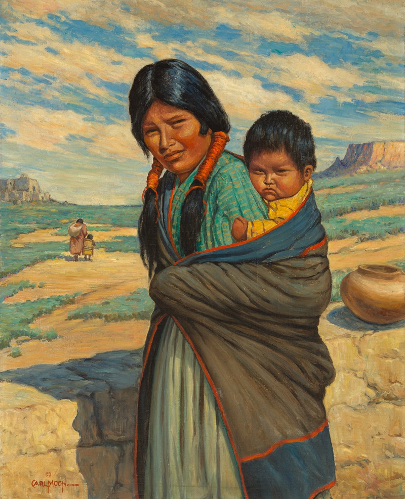 Carl Moon - Hopi Mother and Child