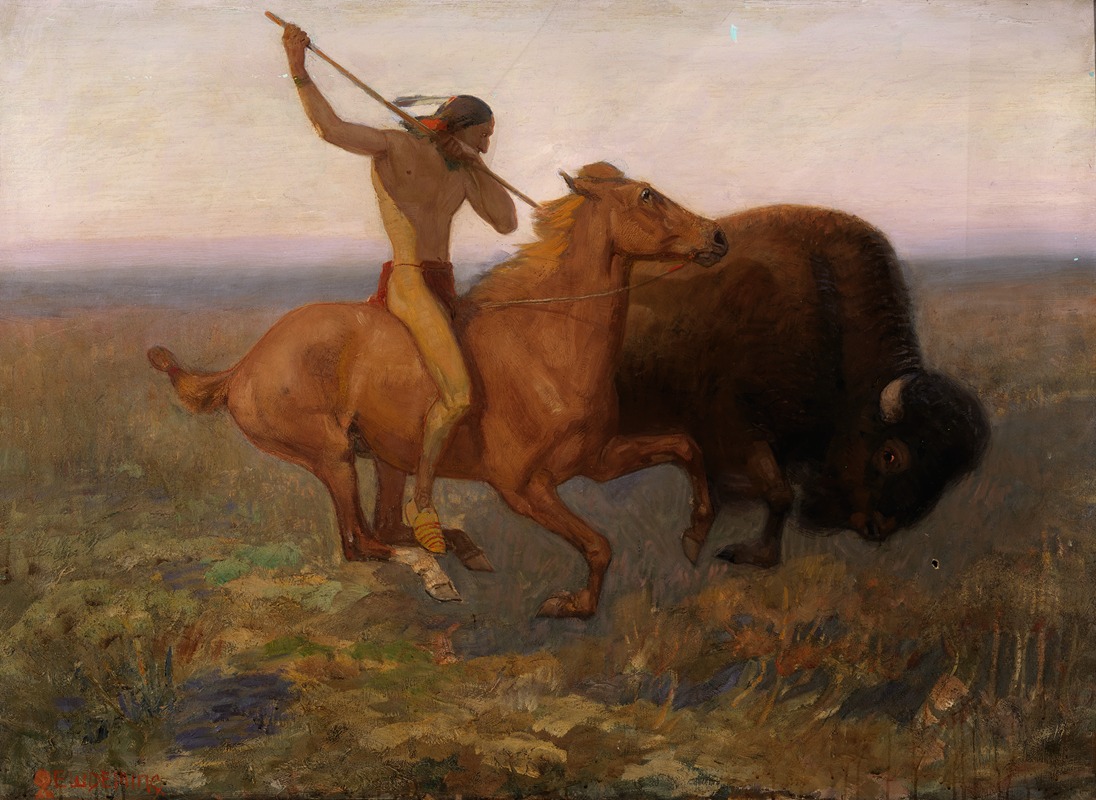 Edwin Willard Deming - Indian Hunting Buffalo