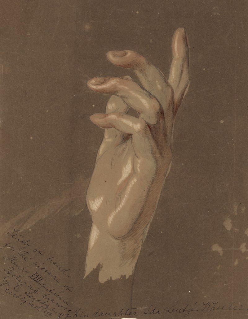 Emanuel Leutze - Study of hand