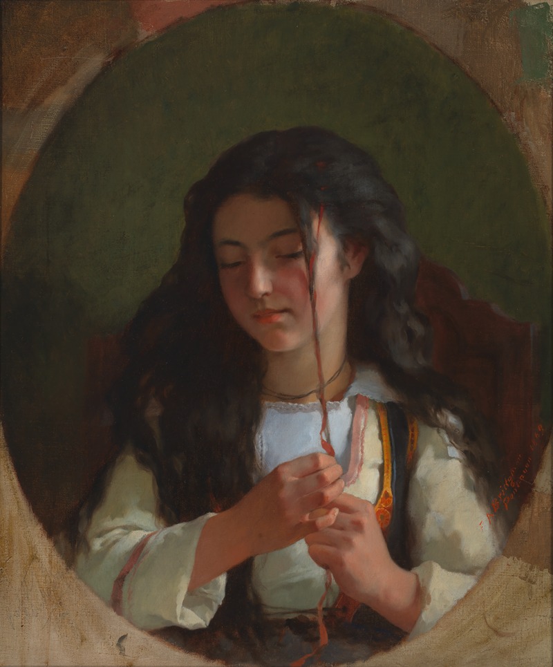Frederick Arthur Bridgman - Study of a Young Girl, Pont Aven