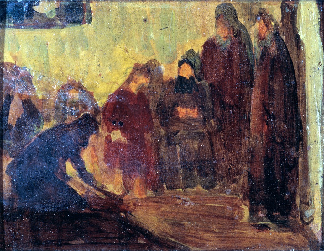 Henry Ossawa Tanner - Study, Christ Washing the Feet of the Disciples