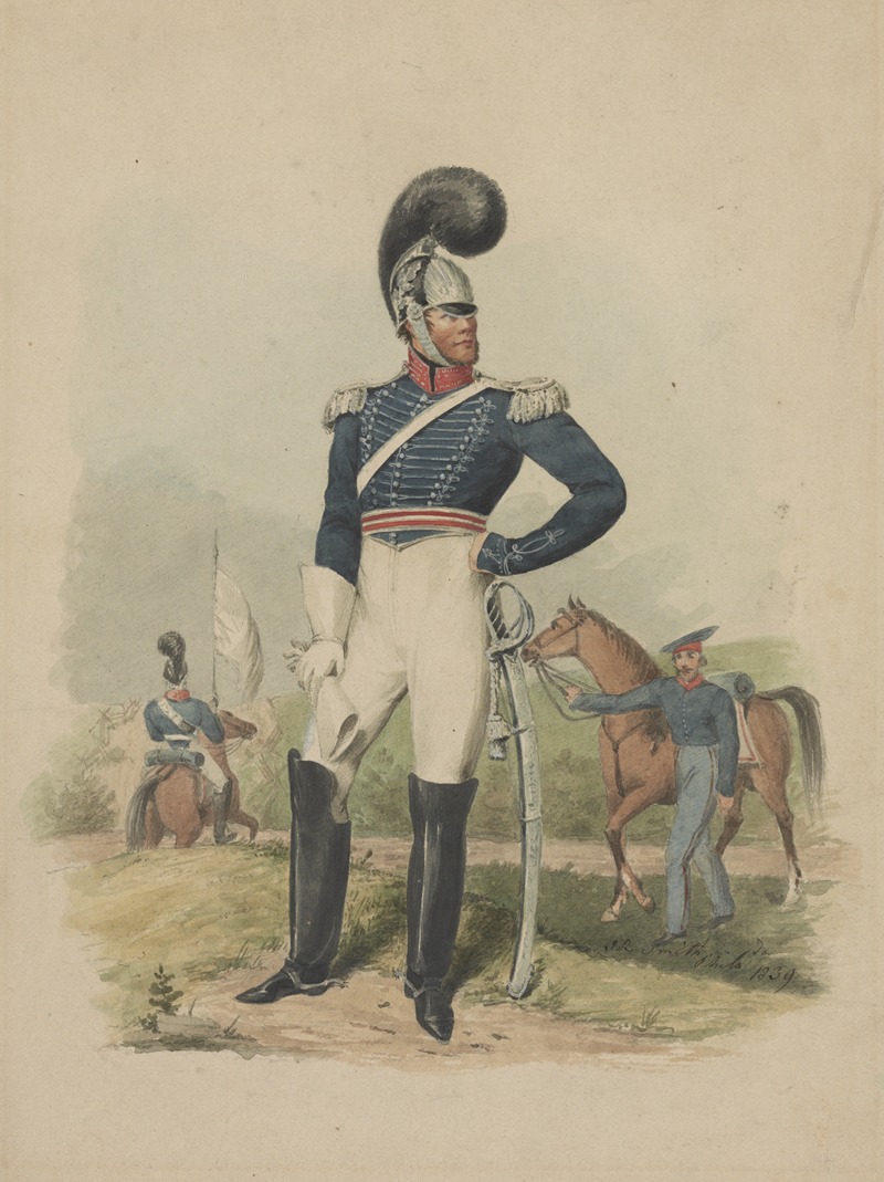 John Rubens Smith - Officer from the First Troop, Philadelphia, facing forward