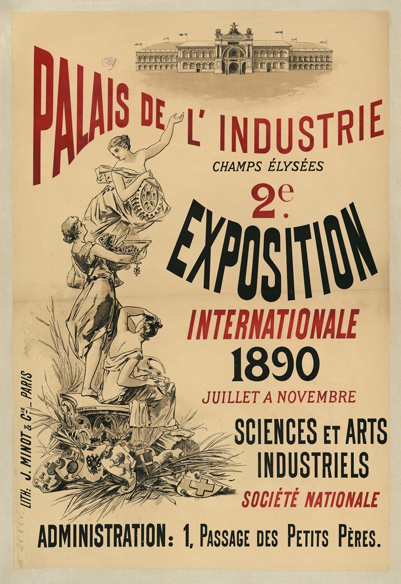 Imp. J. Minot - Palais de l’Industrie. 2e Exposition Internationale 1890