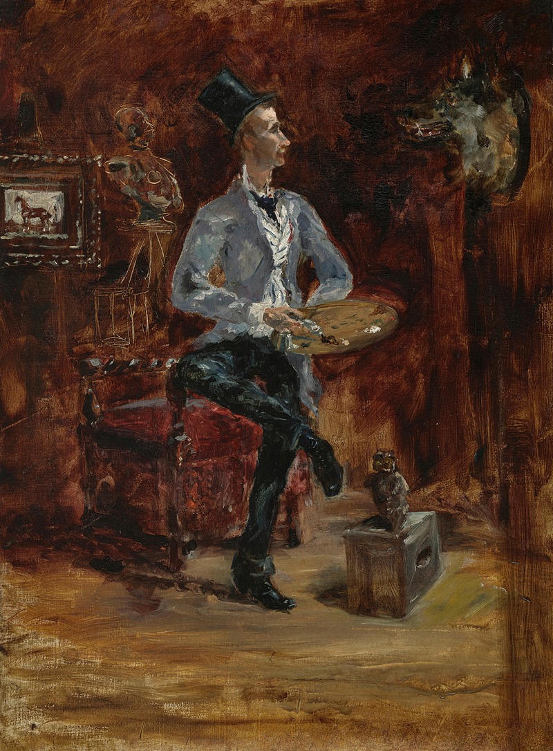 Henri de Toulouse-Lautrec - Princeteau dans son atelier