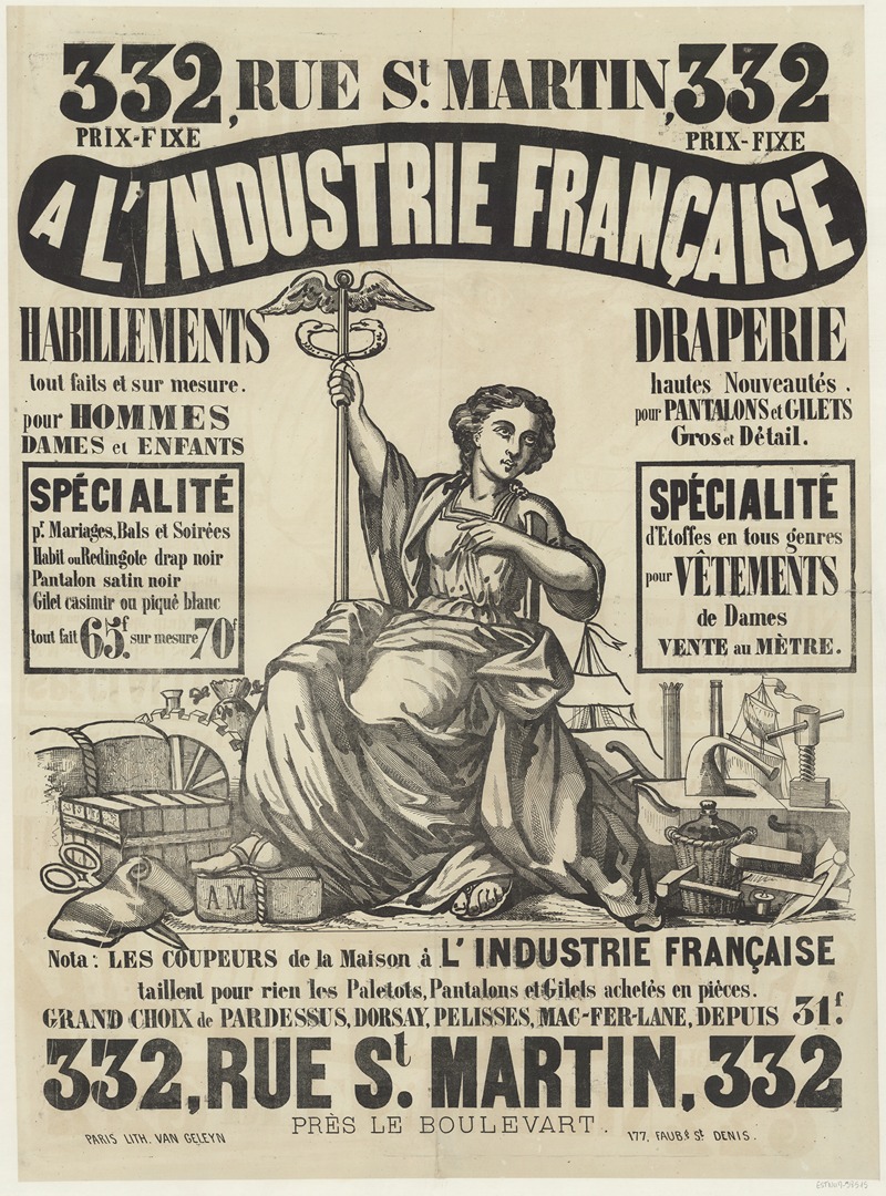 Lith. Van Geleyn - A l’Industrie française