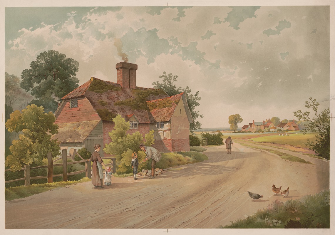 A. Bowers - Scene in an English village