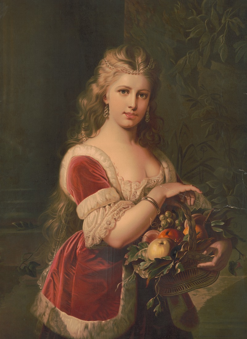 Anonymous - Girl holding basket of fruit