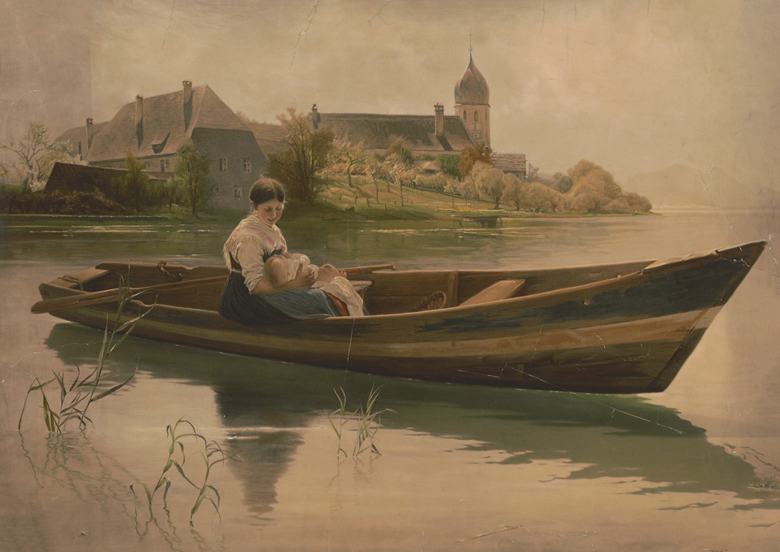 Anonymous - Woman holding infant in rowboat