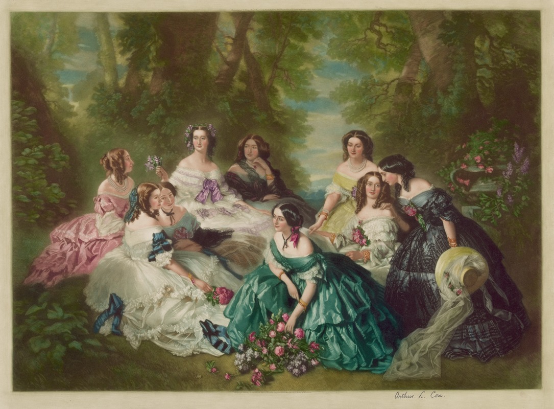 Arthur L. Cox - Eugénie, empress of the French and her maids of honor
