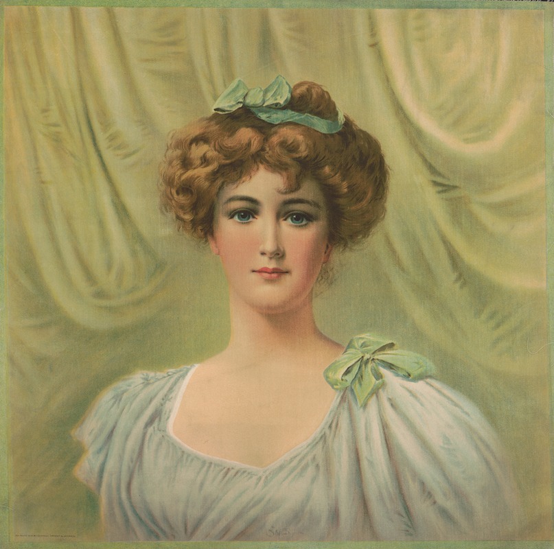 Campbell, Metzger & Jacobson - Portrait of a woman with ribbons in hair