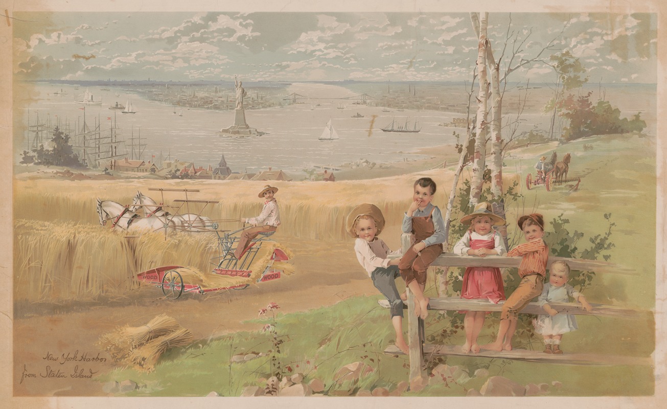 Walter A. Wood Mowing & Reaping Co. - New York harbor from Staten Island