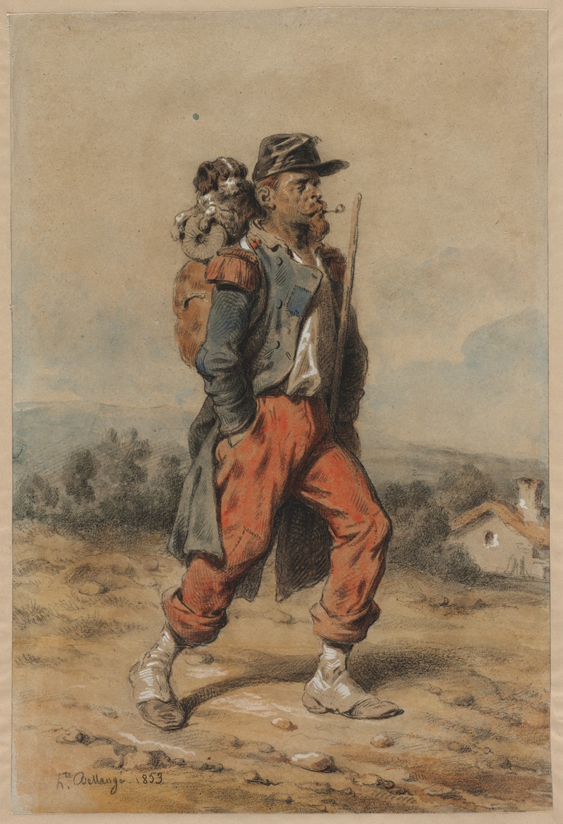 Hippolyte Bellangé - Soldier with Dog