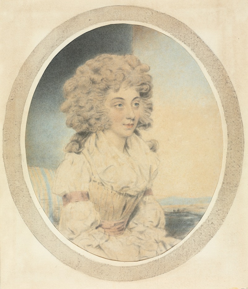 John Downman - Seated Young Lady Facing Right