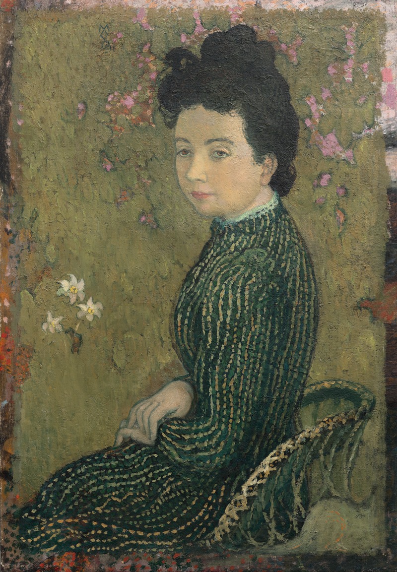 Maurice Denis - Eva Meurier in a Green Dress