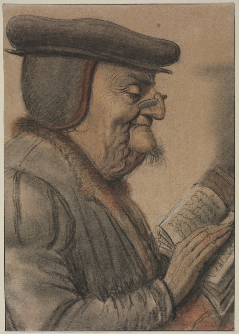 Nicolas Lagneau - Elderly Man Reading a Book