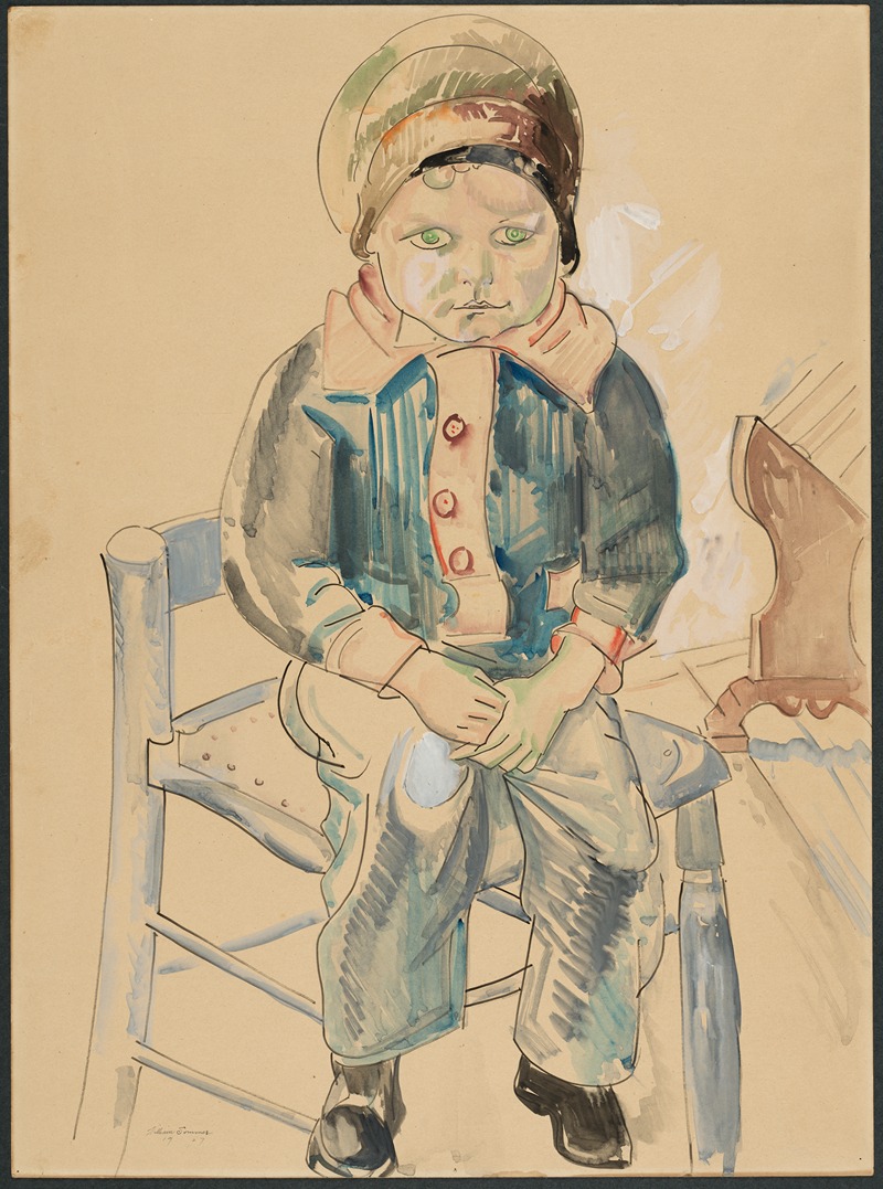 William Sommer - Boy on a Chair