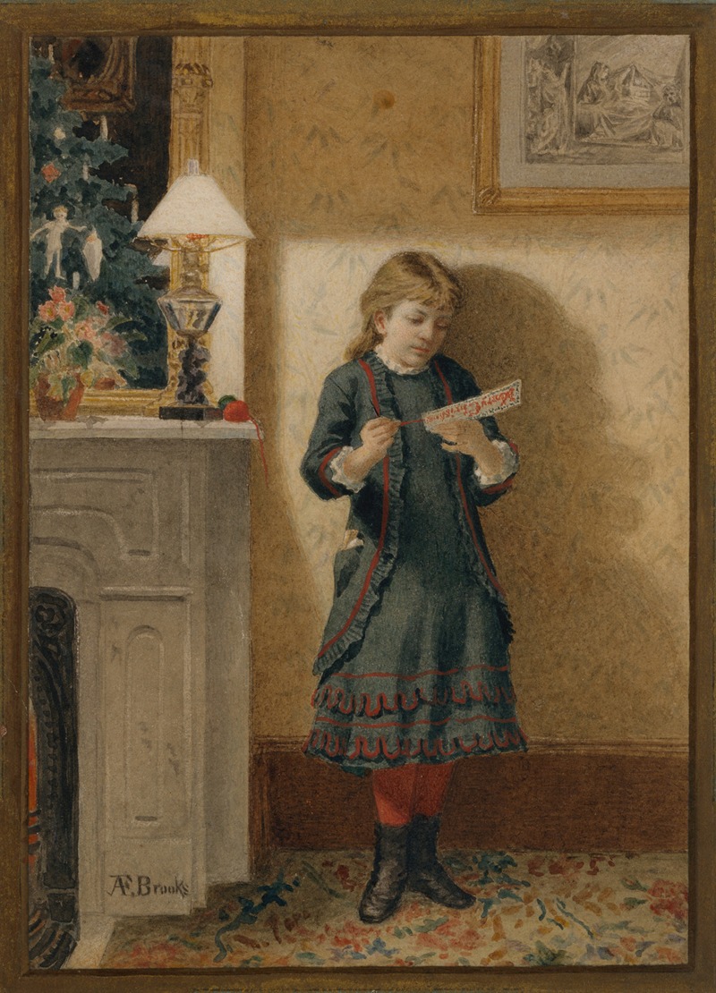 Alden Finney Brooks - Child with Christmas Card